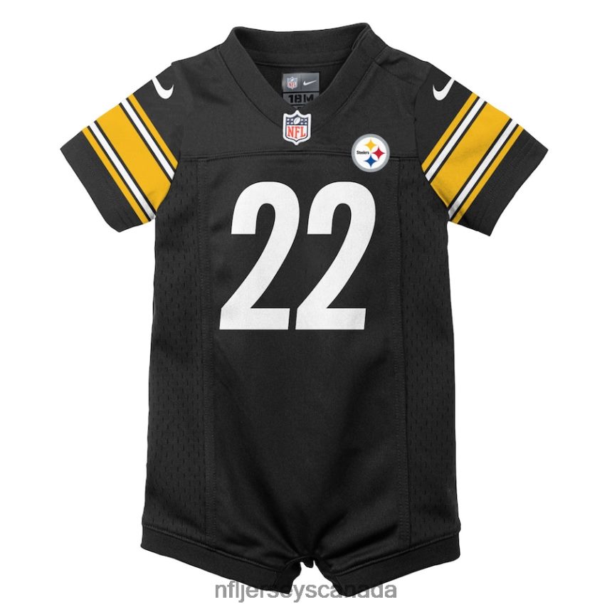 Kids Pittsburgh Steelers Najee Harris Nike Black Game Romper Jersey Clothing NFL TBXFR62376