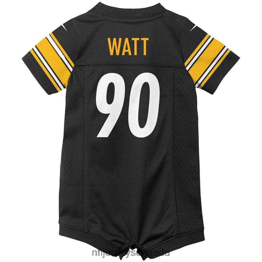 Kids Pittsburgh Steelers TJ Watt Nike Black Game Romper Jersey Clothing NFL TBXFR6650