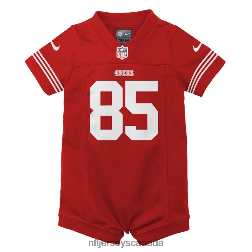 Kids San Francisco 49ers George Kittle Nike Scarlet Romper Game Jersey Clothing NFL TBXFR6807