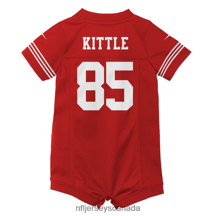Kids San Francisco 49ers George Kittle Nike Scarlet Romper Game Jersey Clothing NFL TBXFR6807