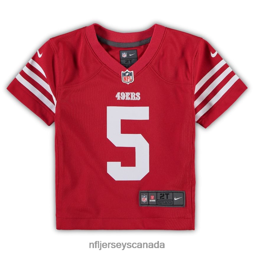 Kids San Francisco 49ers Trey Lance Nike Scarlet Game Jersey Clothing NFL TBXFR6820