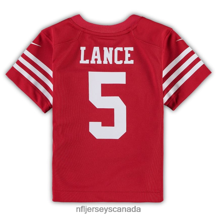 Kids San Francisco 49ers Trey Lance Nike Scarlet Game Jersey Clothing NFL TBXFR6820