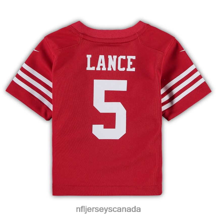 Kids San Francisco 49ers Trey Lance Nike Scarlet Player Game Jersey Clothing NFL TBXFR61686