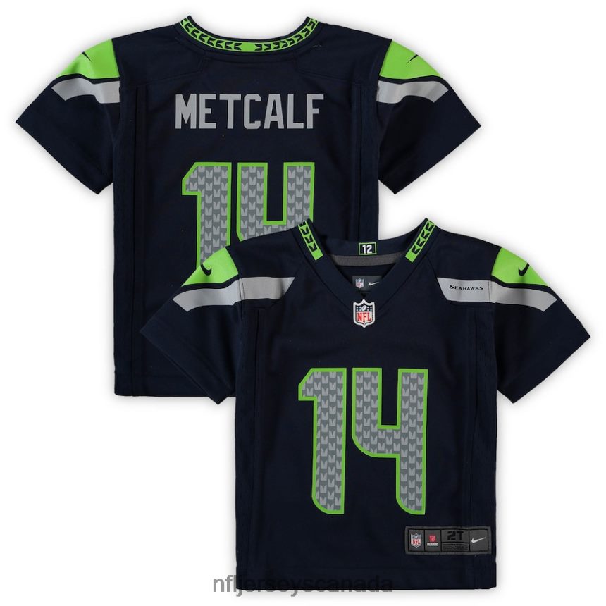 Kids Seattle Seahawks DK Metcalf Nike College Navy Game Jersey Clothing NFL TBXFR61346