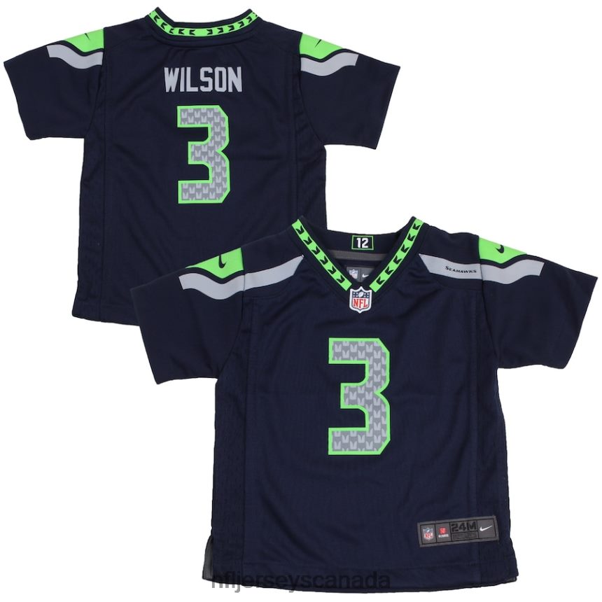 Kids Seattle Seahawks Russell Wilson Nike College Navy Team Color Game Jersey Clothing NFL TBXFR61699