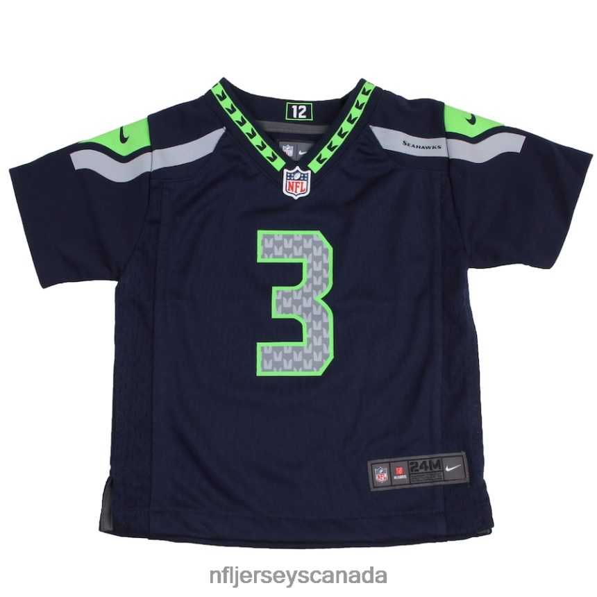 Kids Seattle Seahawks Russell Wilson Nike College Navy Team Color Game Jersey Clothing NFL TBXFR61699