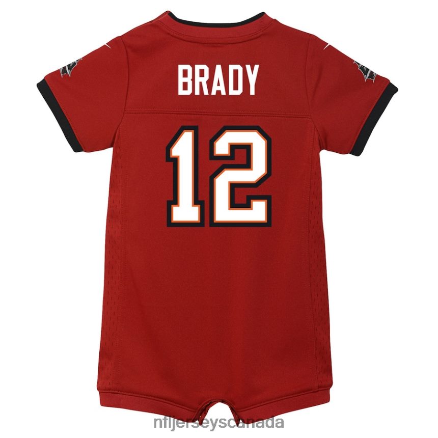 Kids Tampa Bay Buccaneers Tom Brady Nike Red Game Romper Jersey Clothing NFL TBXFR62289