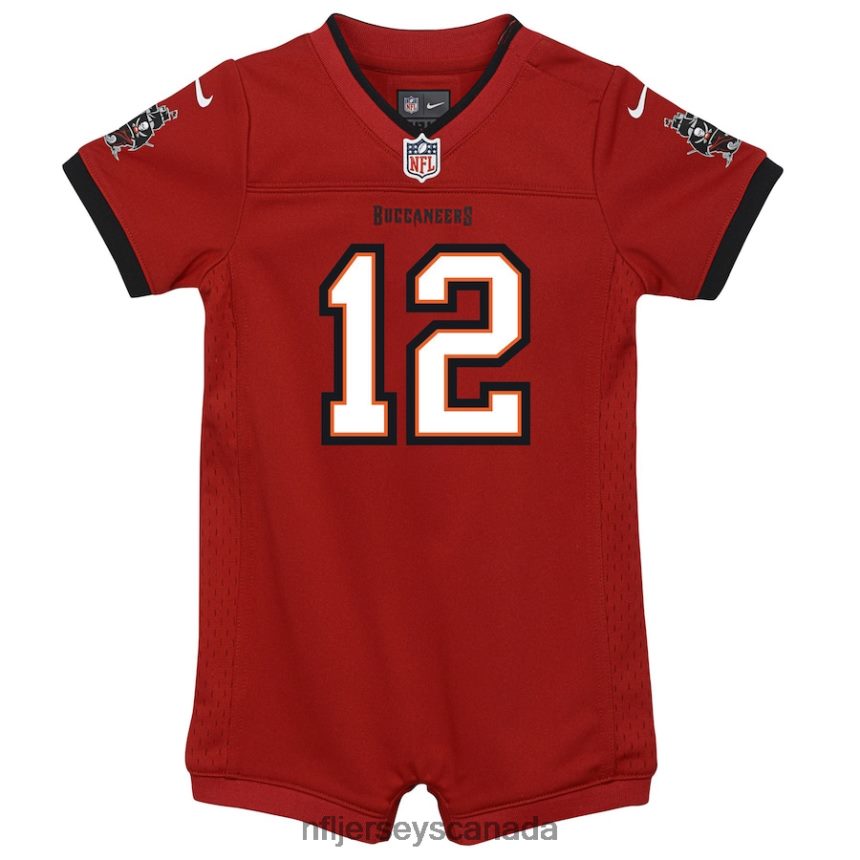 Kids Tampa Bay Buccaneers Tom Brady Nike Red Game Romper Jersey Clothing NFL TBXFR62289