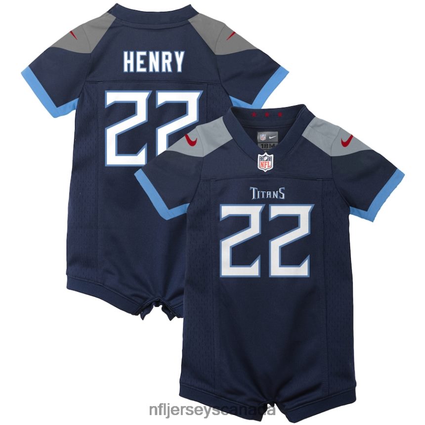 Kids Tennessee Titans Derrick Henry Nike Navy Game Romper Jersey Clothing NFL TBXFR6701