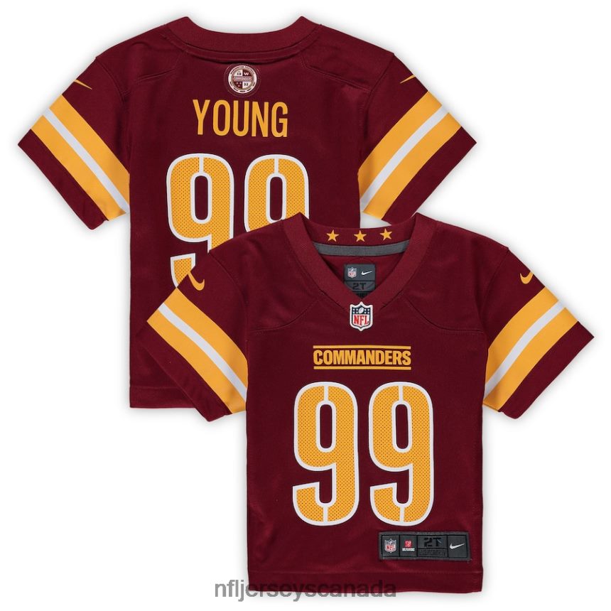 Kids Washington Commanders Chase Young Nike Burgundy Game Jersey Clothing NFL TBXFR63688
