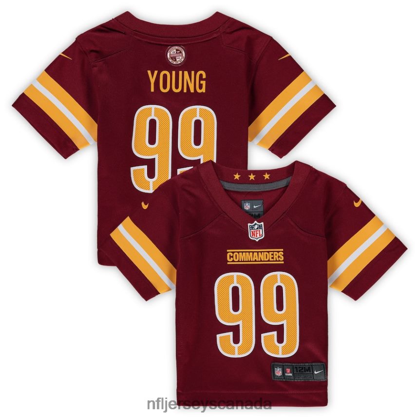 Kids Washington Commanders Chase Young Nike Burgundy Game Jersey Clothing NFL TBXFR64846