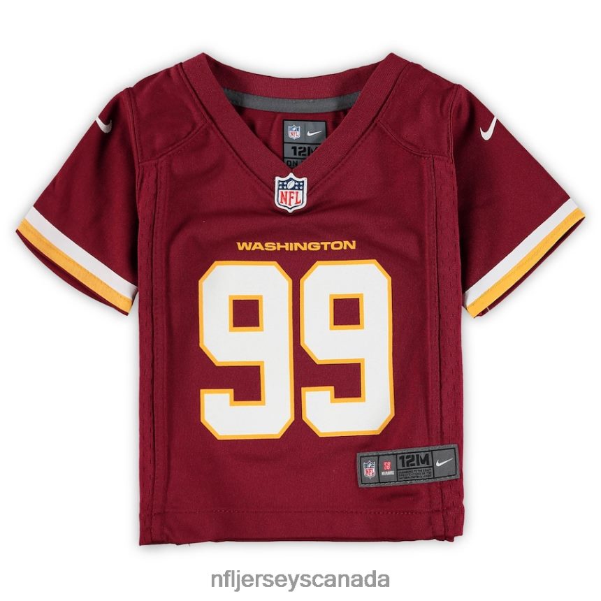 Kids Washington Football Team Chase Young Nike Burgundy Game Jersey Clothing NFL TBXFR63436