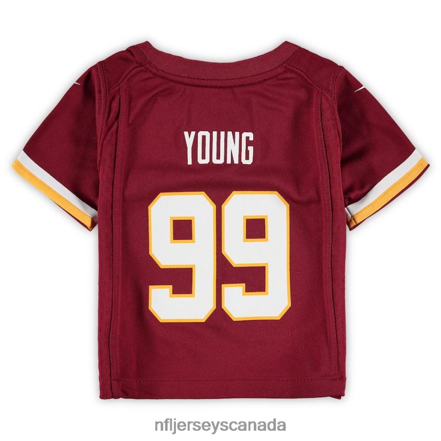 Kids Washington Football Team Chase Young Nike Burgundy Game Jersey Clothing NFL TBXFR63436