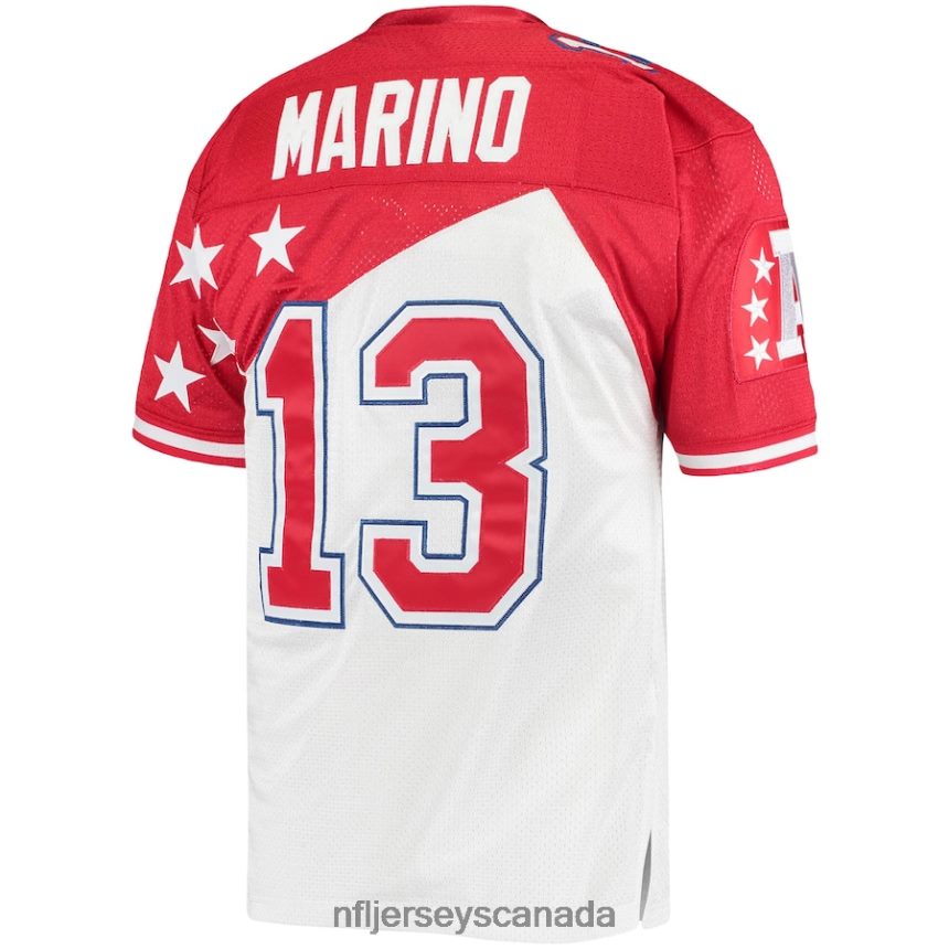 Men AFC Dan Marino Mitchell  Ness White/Red 1994 Pro Bowl Authentic Jersey Clothing NFL TBXFR6956