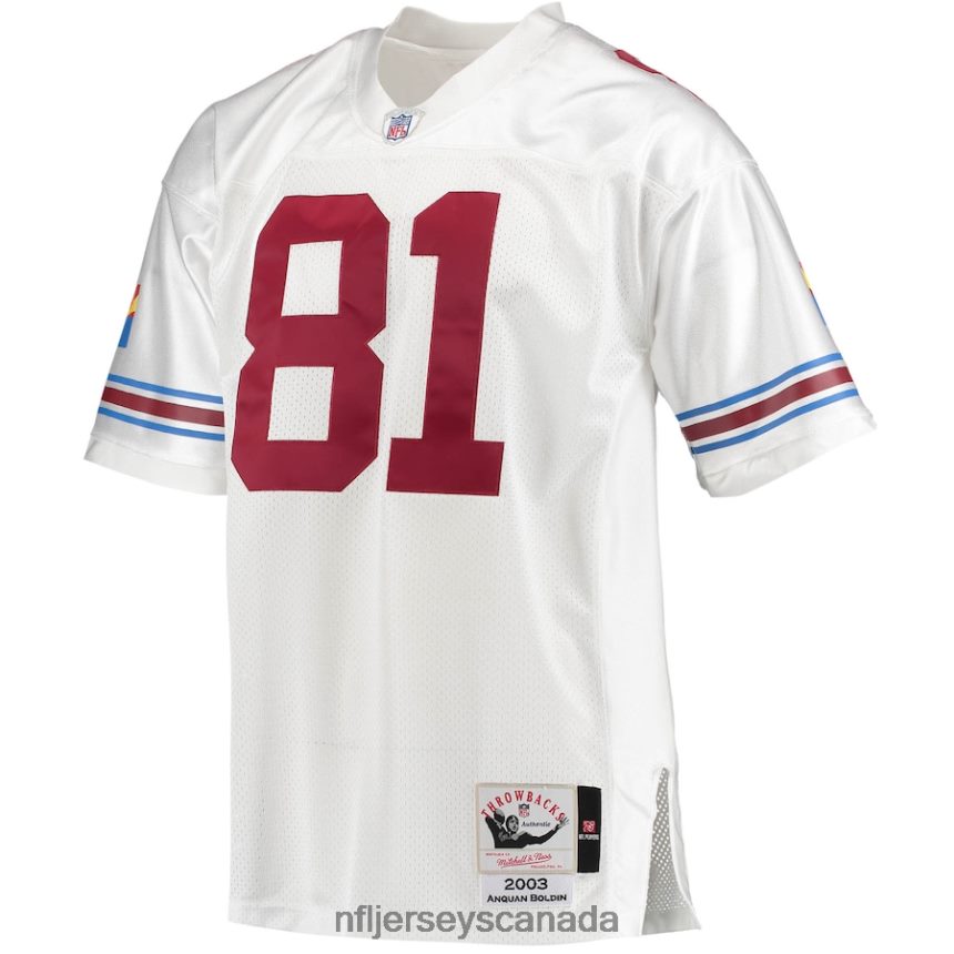 Men Arizona Cardinals Anquan Boldin Mitchell  Ness White 2003 Authentic Retired Player Jersey Clothing NFL TBXFR62556