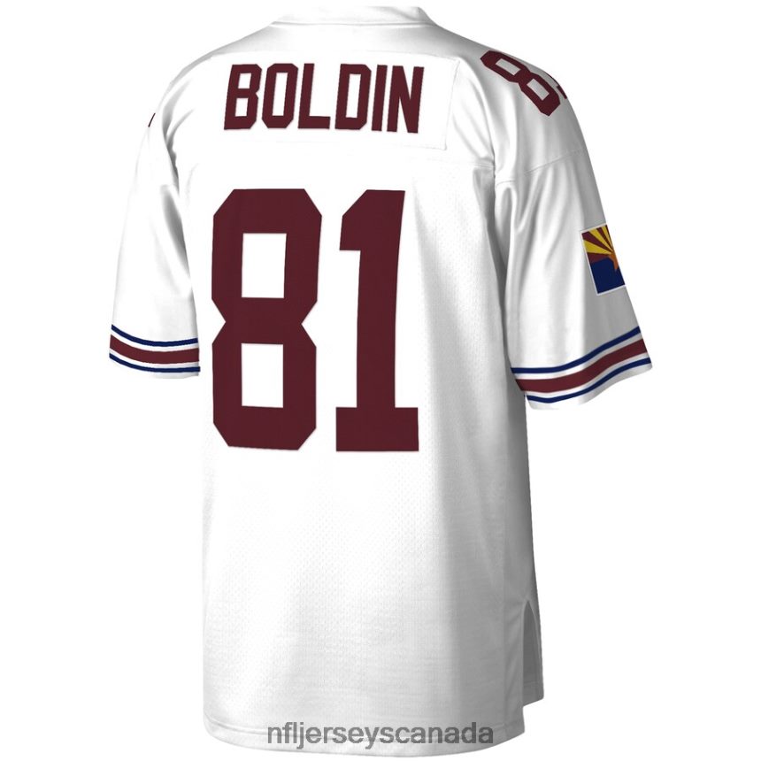 Men Arizona Cardinals Anquan Boldin Mitchell  Ness White 2003 Legacy Replica Jersey Clothing NFL TBXFR65539
