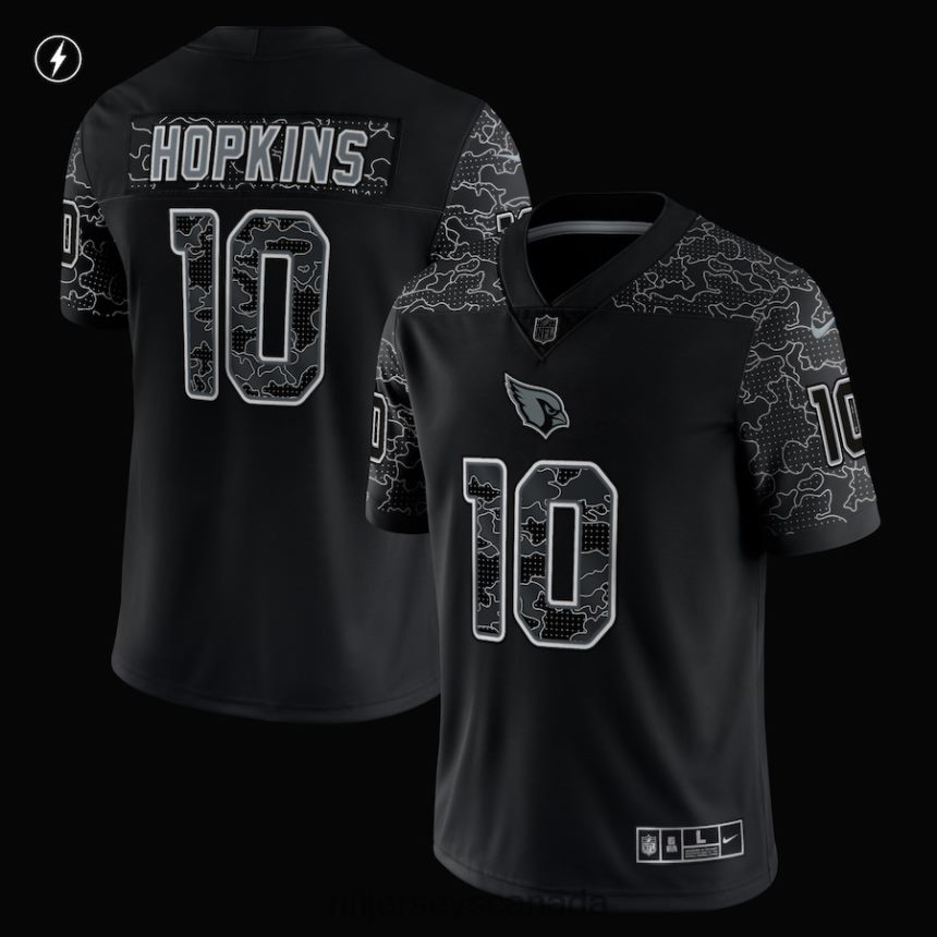 Men Arizona Cardinals DeAndre Hopkins Nike Black RFLCTV Limited Jersey Clothing NFL TBXFR63777