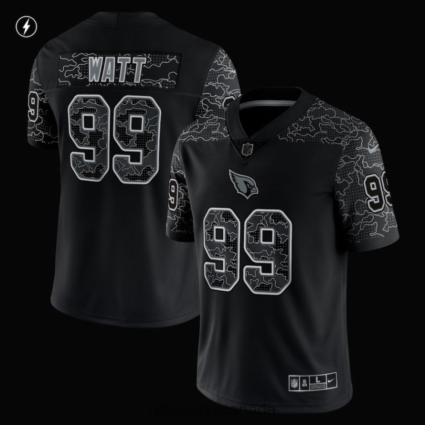 Men Arizona Cardinals JJ Watt Nike Black RFLCTV Limited Jersey Clothing NFL TBXFR61896