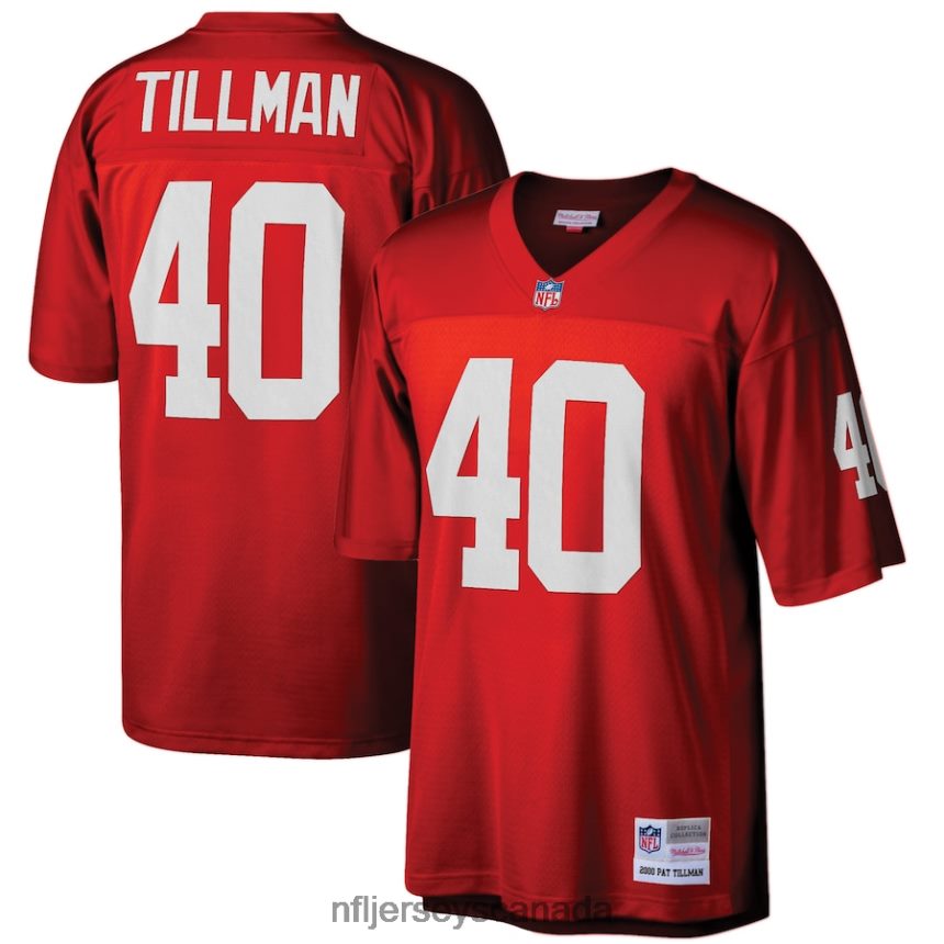 Men Arizona Cardinals Pat Tillman Mitchell  Ness Cardinal Retired Player Legacy Replica Jersey Clothing NFL TBXFR64934