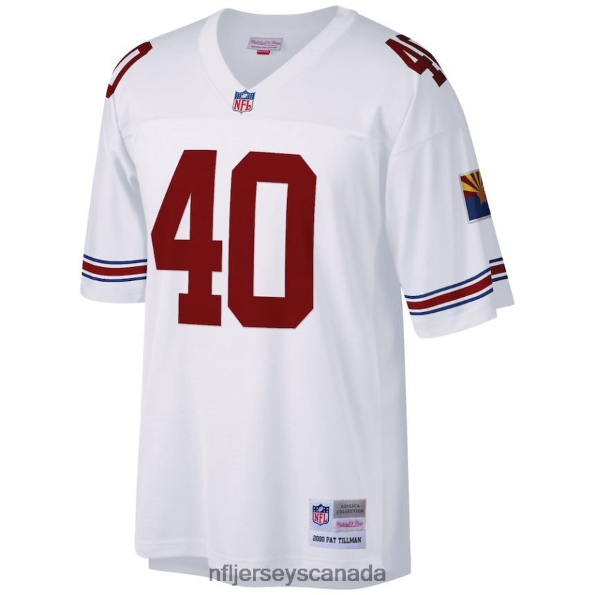 Men Arizona Cardinals Pat Tillman Mitchell  Ness White Big  Tall 2000 Retired Player Replica Jersey Clothing NFL TBXFR62014