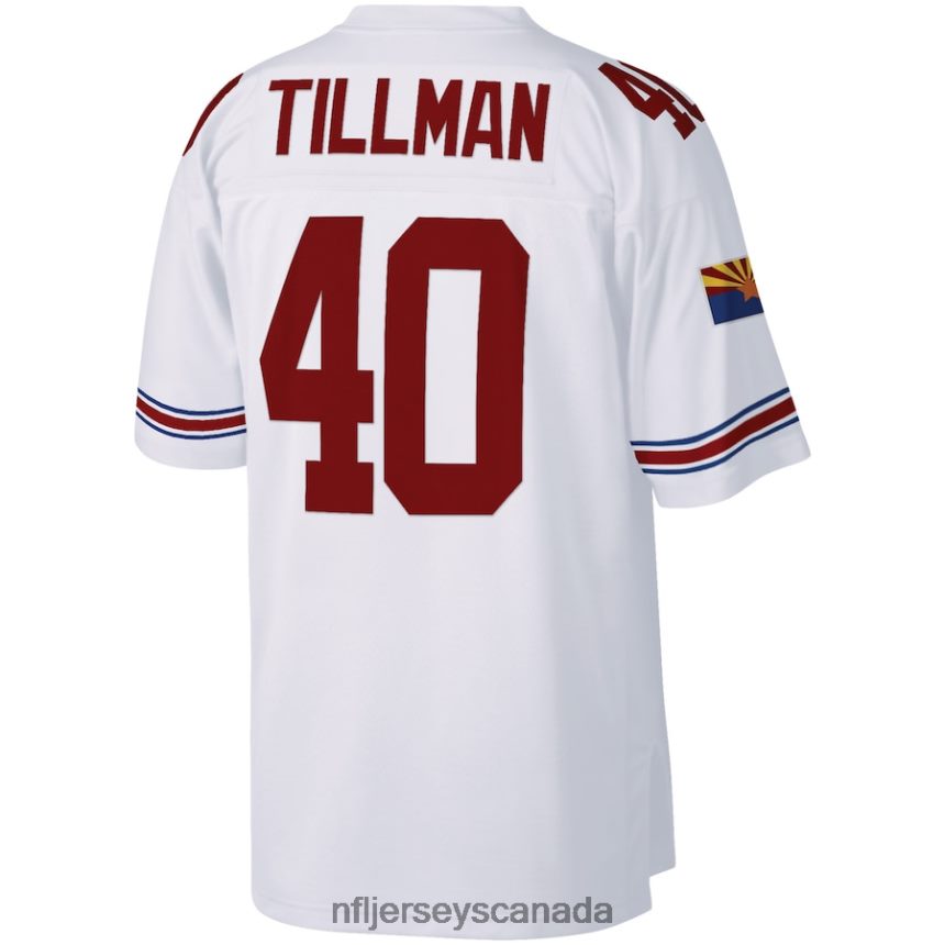Men Arizona Cardinals Pat Tillman Mitchell  Ness White Retired Player Legacy Replica Jersey Clothing NFL TBXFR64973