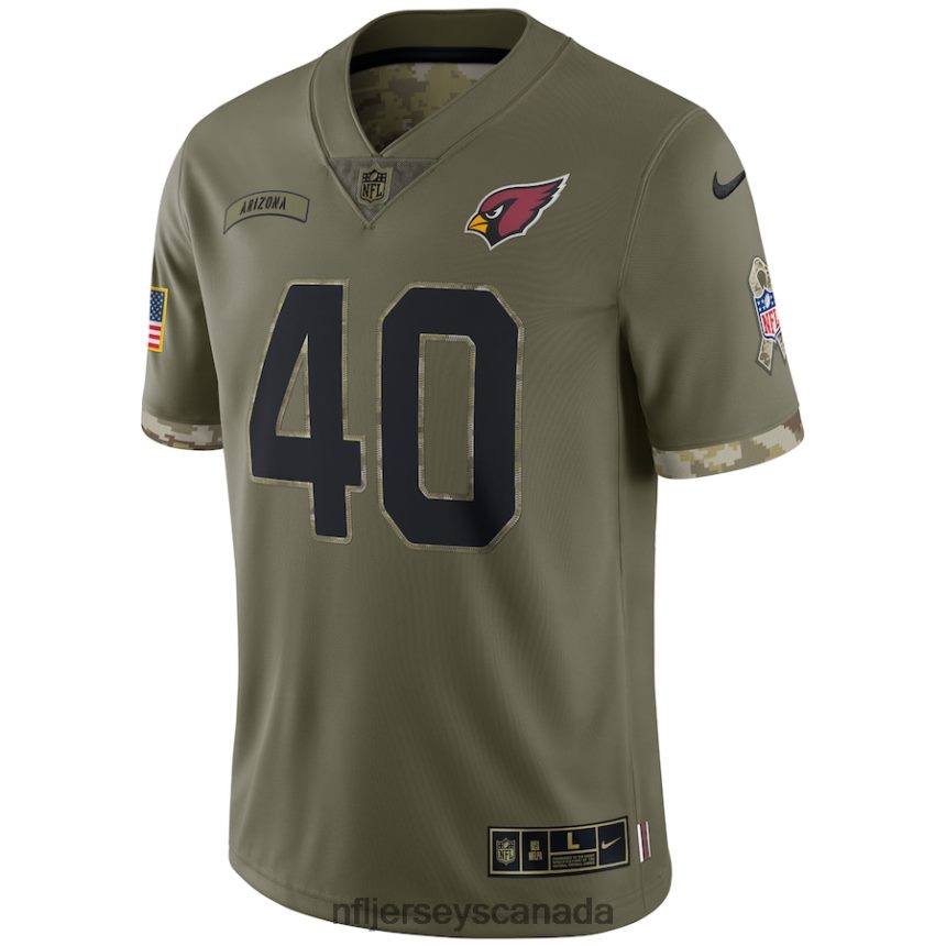 Men Arizona Cardinals Pat Tillman Nike Olive 2022 Salute To Service Retired Player Limited Jersey Clothing NFL TBXFR61889
