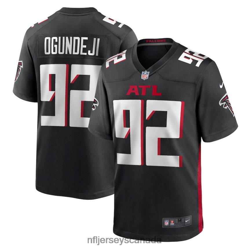 Men Atlanta Falcons Adetokunbo Ogundeji Nike Black Game Jersey Clothing NFL TBXFR66745