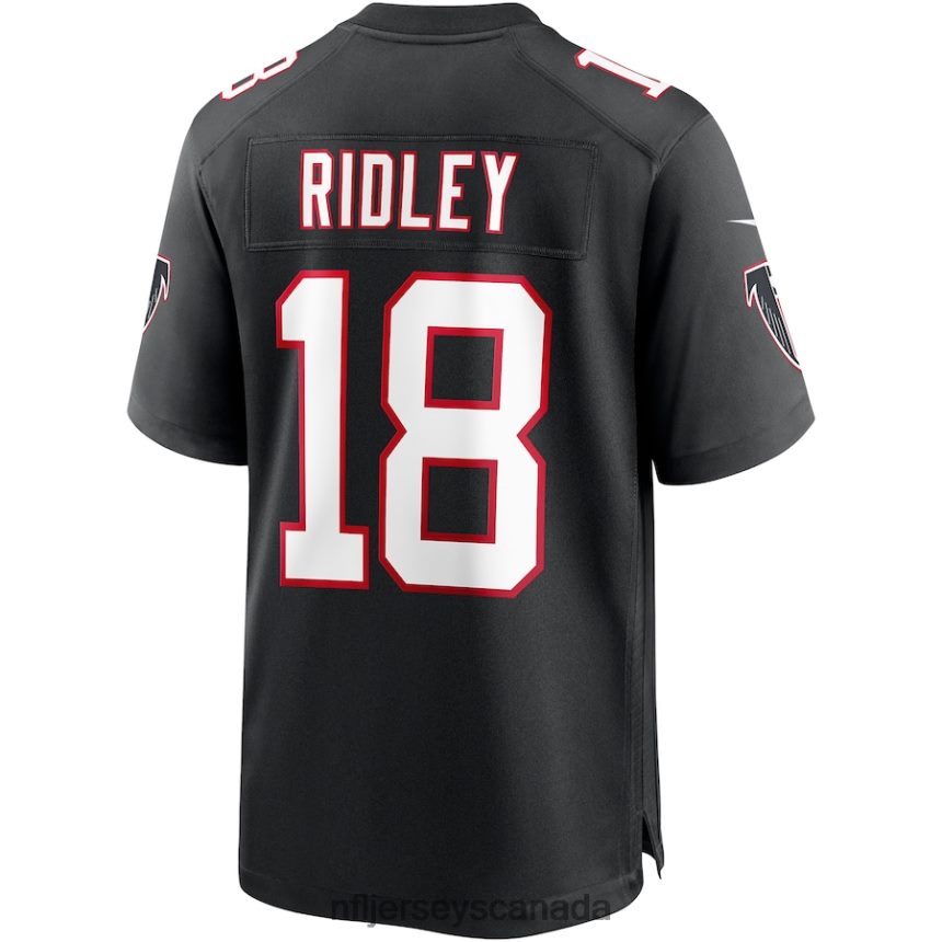 Men Atlanta Falcons Calvin Ridley Nike Black Throwback Game Jersey Clothing NFL TBXFR61629