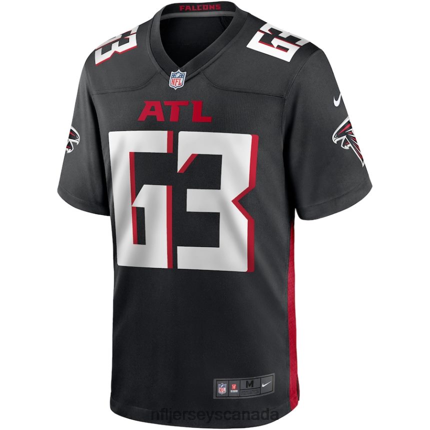 Men Atlanta Falcons Chris Lindstrom Nike Black Game Jersey Clothing NFL TBXFR64558