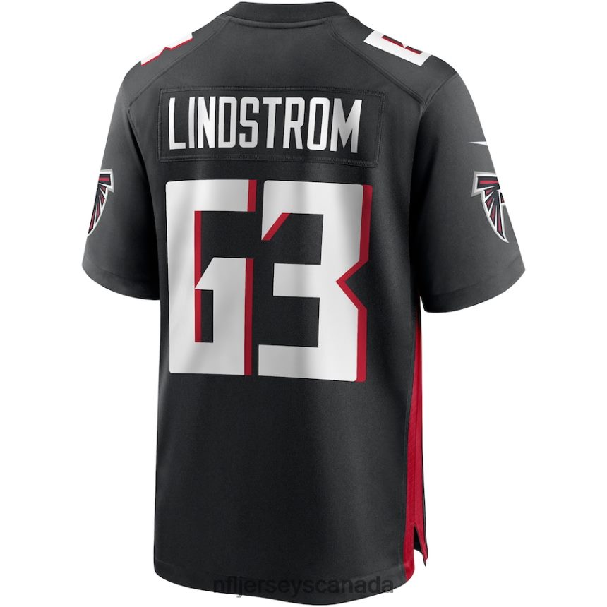 Men Atlanta Falcons Chris Lindstrom Nike Black Game Jersey Clothing NFL TBXFR64558