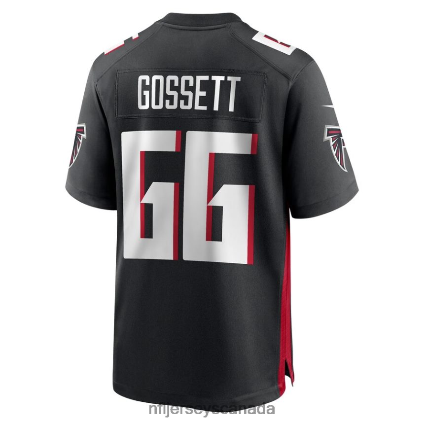 Men Atlanta Falcons Colby Gossett Nike Black Game Jersey Clothing NFL TBXFR64490