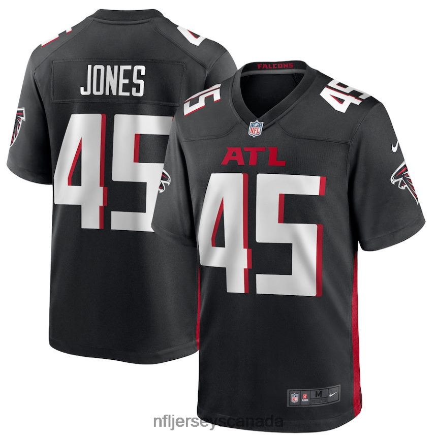 Men Atlanta Falcons Deion Jones Nike Black Game Player Jersey Clothing NFL TBXFR64240