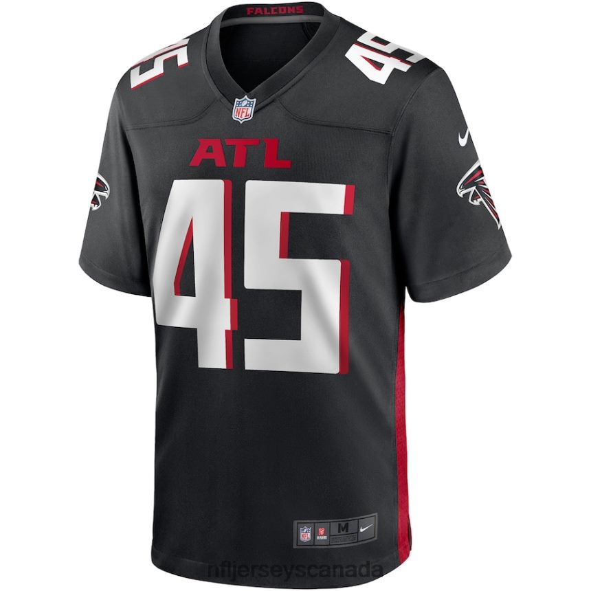 Men Atlanta Falcons Deion Jones Nike Black Game Player Jersey Clothing NFL TBXFR64240