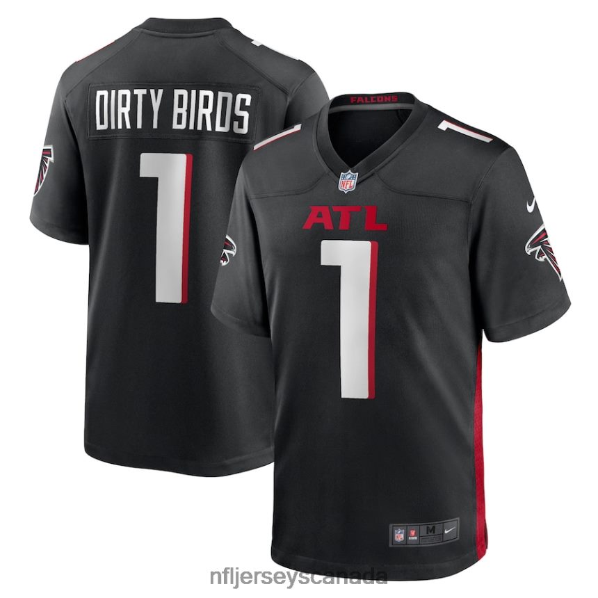 Men Atlanta Falcons Dirty Birds Nike Black Game Jersey Clothing NFL TBXFR63406