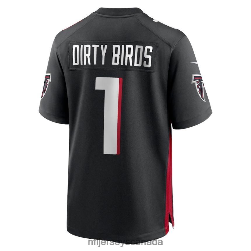Men Atlanta Falcons Dirty Birds Nike Black Game Jersey Clothing NFL TBXFR63406
