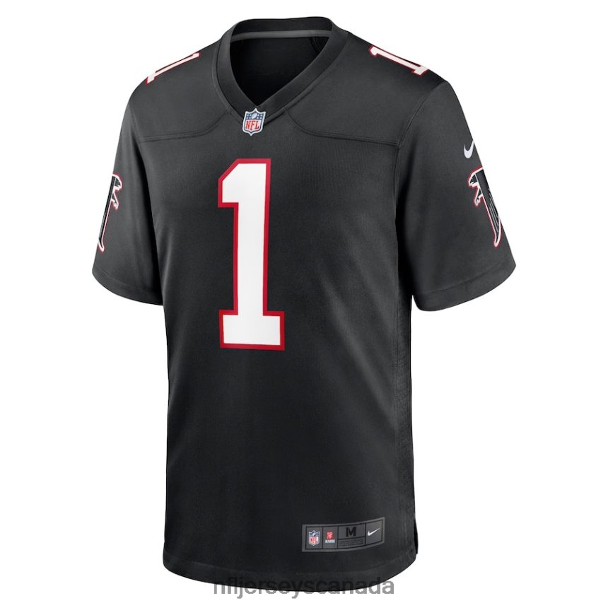 Men Atlanta Falcons Dirty Birds Nike Black Throwback Game Jersey Clothing NFL TBXFR62532