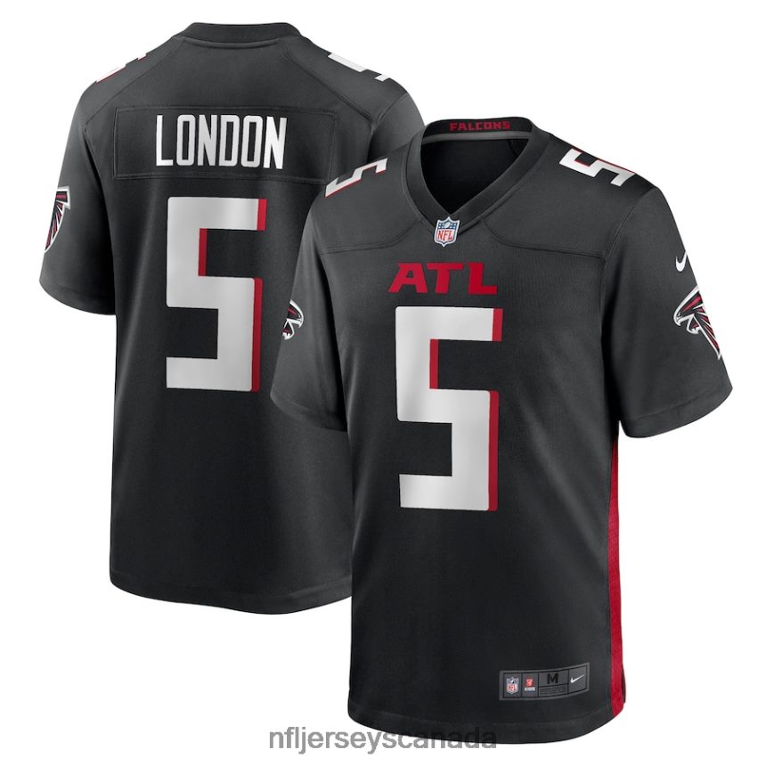 Men Atlanta Falcons Drake London Nike Black Player Game Jersey Clothing NFL TBXFR6797