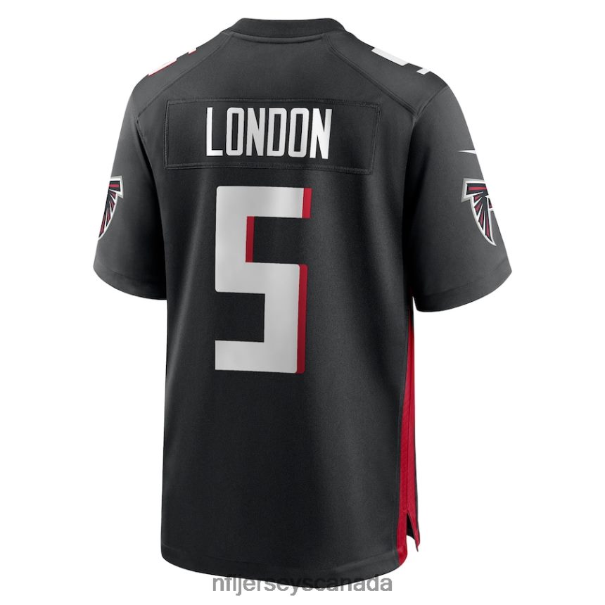 Men Atlanta Falcons Drake London Nike Black Player Game Jersey Clothing NFL TBXFR6797