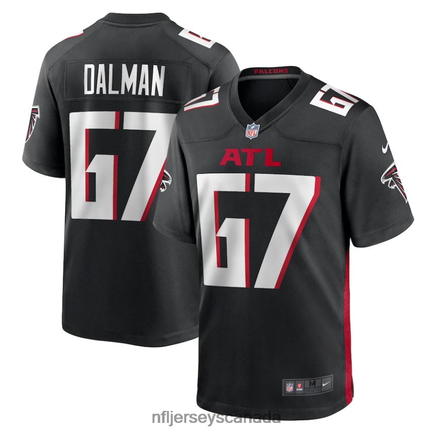Men Atlanta Falcons Drew Dalman Nike Black Game Jersey Clothing NFL TBXFR64451
