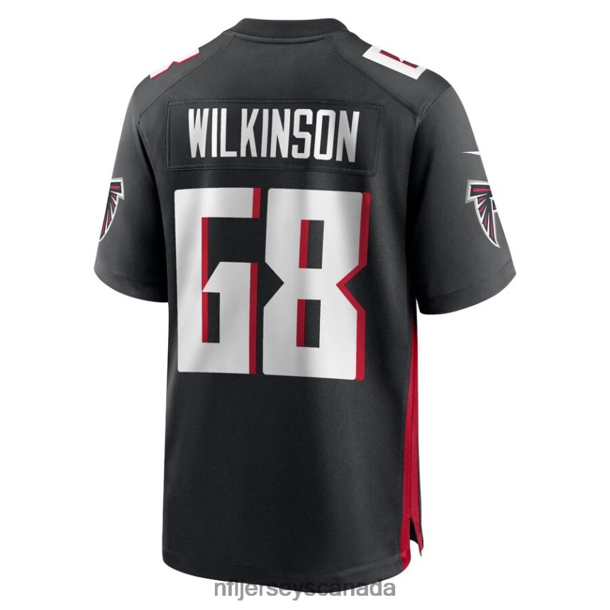 Men Atlanta Falcons Elijah Wilkinson Nike Black Game Jersey Clothing NFL TBXFR65880