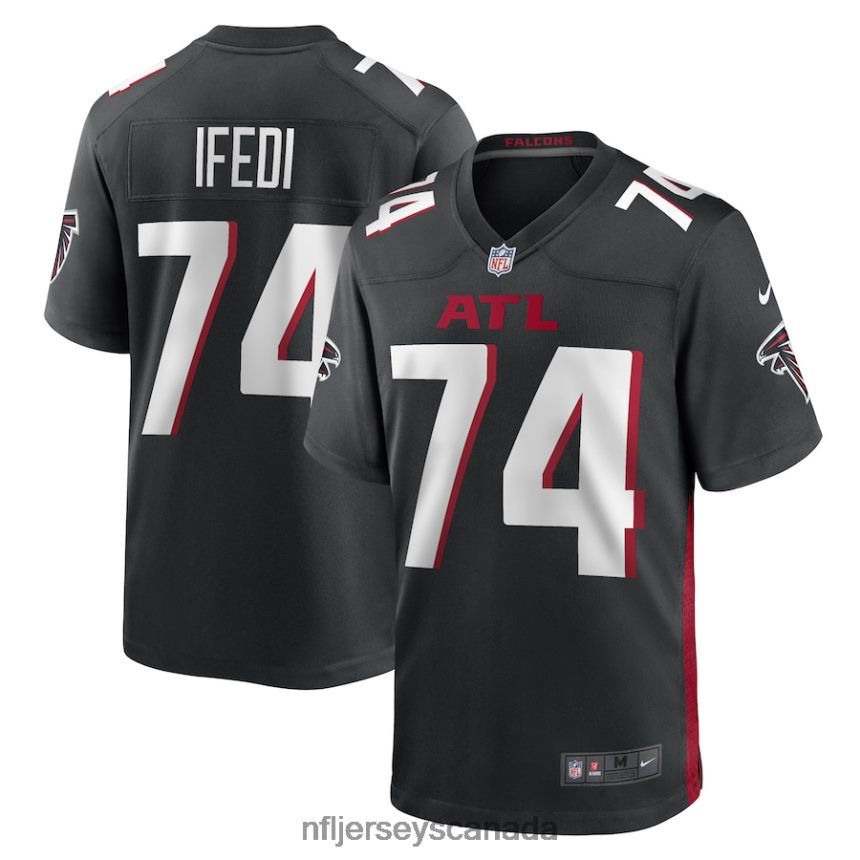 Men Atlanta Falcons Germain Ifedi Nike Black Game Player Jersey Clothing NFL TBXFR66618