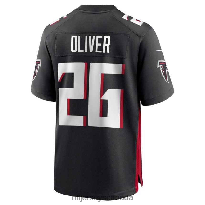 Men Atlanta Falcons Isaiah Oliver Nike Black Game Jersey Clothing NFL TBXFR62669