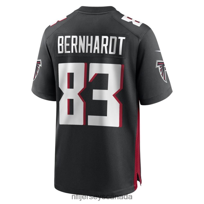 Men Atlanta Falcons Jared Bernhardt Nike Black Game Player Jersey Clothing NFL TBXFR65769