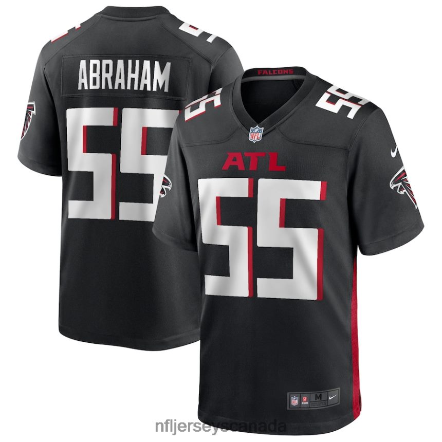 Men Atlanta Falcons John Abraham Nike Black Game Retired Player Jersey Clothing NFL TBXFR64532