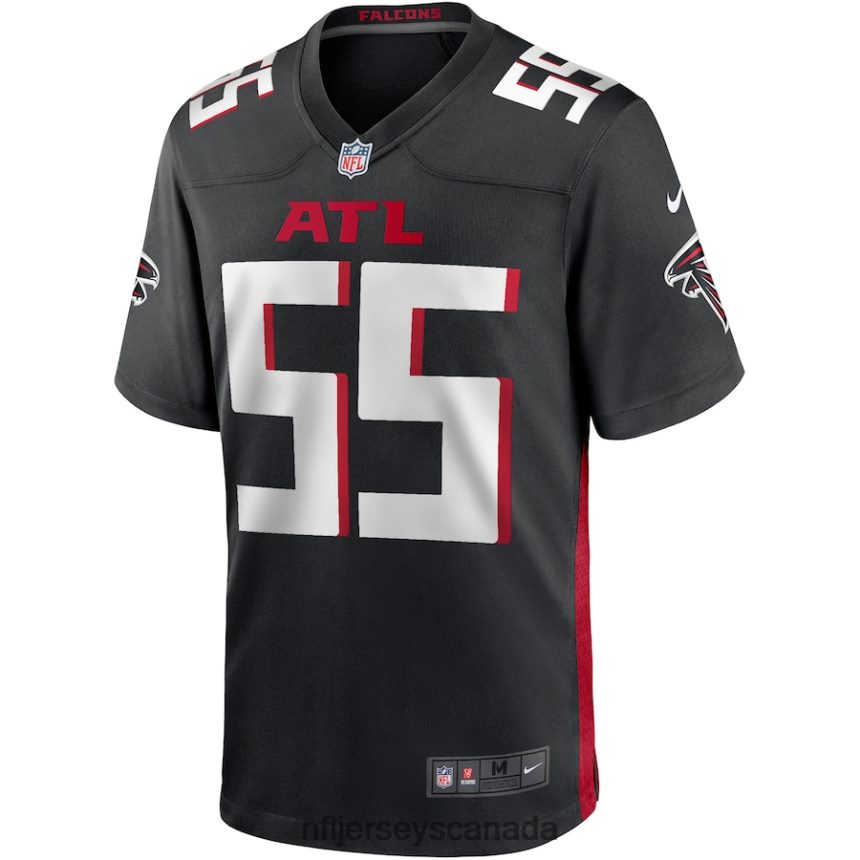 Men Atlanta Falcons John Abraham Nike Black Game Retired Player Jersey Clothing NFL TBXFR64532