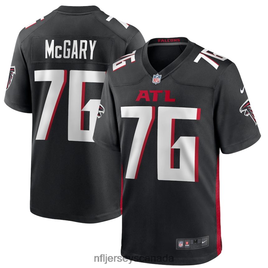 Men Atlanta Falcons Kaleb McGary Nike Black Game Jersey Clothing NFL TBXFR67073