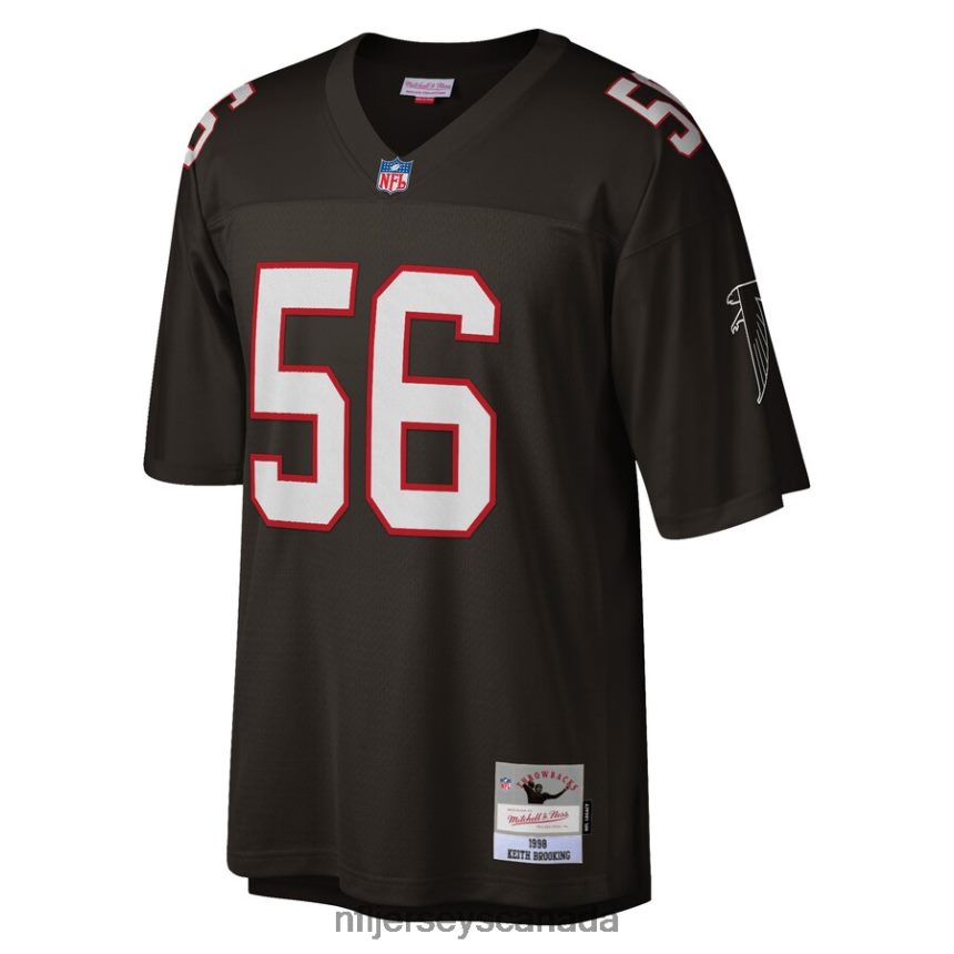 Men Atlanta Falcons Keith Brooking Mitchell  Ness Black Retired Player Legacy Replica Jersey Clothing NFL TBXFR65541