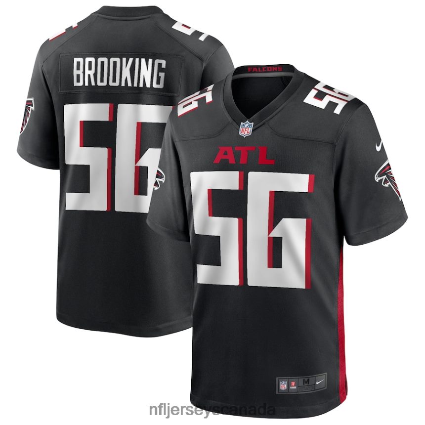 Men Atlanta Falcons Keith Brooking Nike Black Game Retired Player Jersey Clothing NFL TBXFR64748