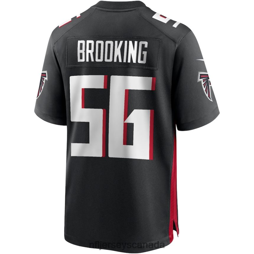 Men Atlanta Falcons Keith Brooking Nike Black Game Retired Player Jersey Clothing NFL TBXFR64748
