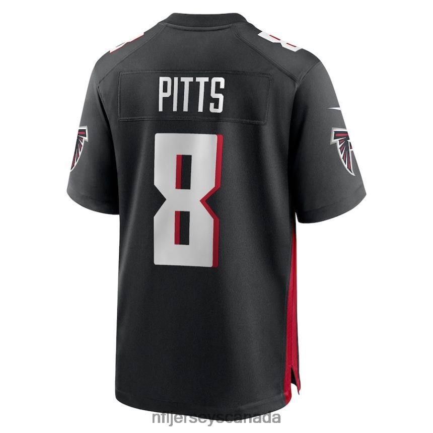 Men Atlanta Falcons Kyle Pitts Nike Black Game Jersey Clothing NFL TBXFR6426